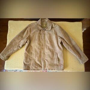 Boston Harbour Vintage Men's Beige Lightweight Suede Leather Jacket